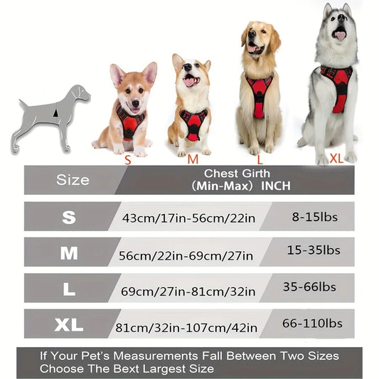 No-Pull Reflective Dog Harness with Control Handle 🐶🦮✨
