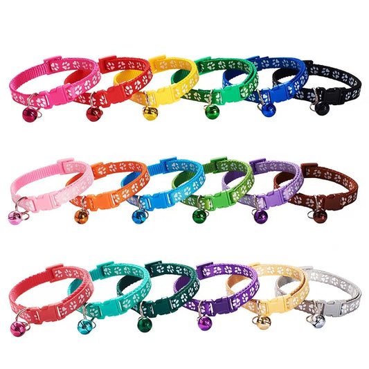 Durable Pet Collar with Bell โ 19 Colors ๐ถ๐ฑ๐โจ