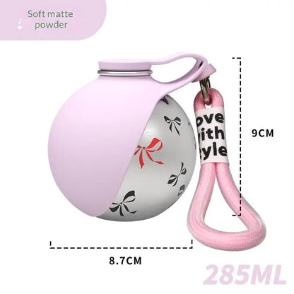 2-In-1 Portable Dog Water Bottle with Bowl, 10Oz Stainless Steel Travel Pet Water Dispenser, No-Spill Leak-Proof Design with Silicone Bowl, Perfect for Walking, Hiking, and Travel