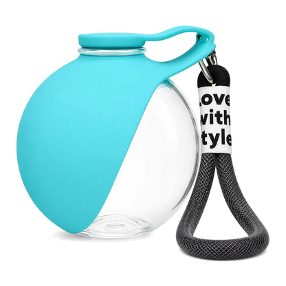 2-In-1 Portable Dog Water Bottle with Bowl, 10Oz Stainless Steel Travel Pet Water Dispenser, No-Spill Leak-Proof Design with Silicone Bowl, Perfect for Walking, Hiking, and Travel