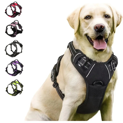 No-Pull Reflective Dog Harness with Control Handle 🐶🦮✨