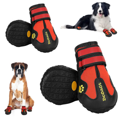 Waterproof Reflective Dog Boots with Anti-Slip Soles 🐶🥾✨