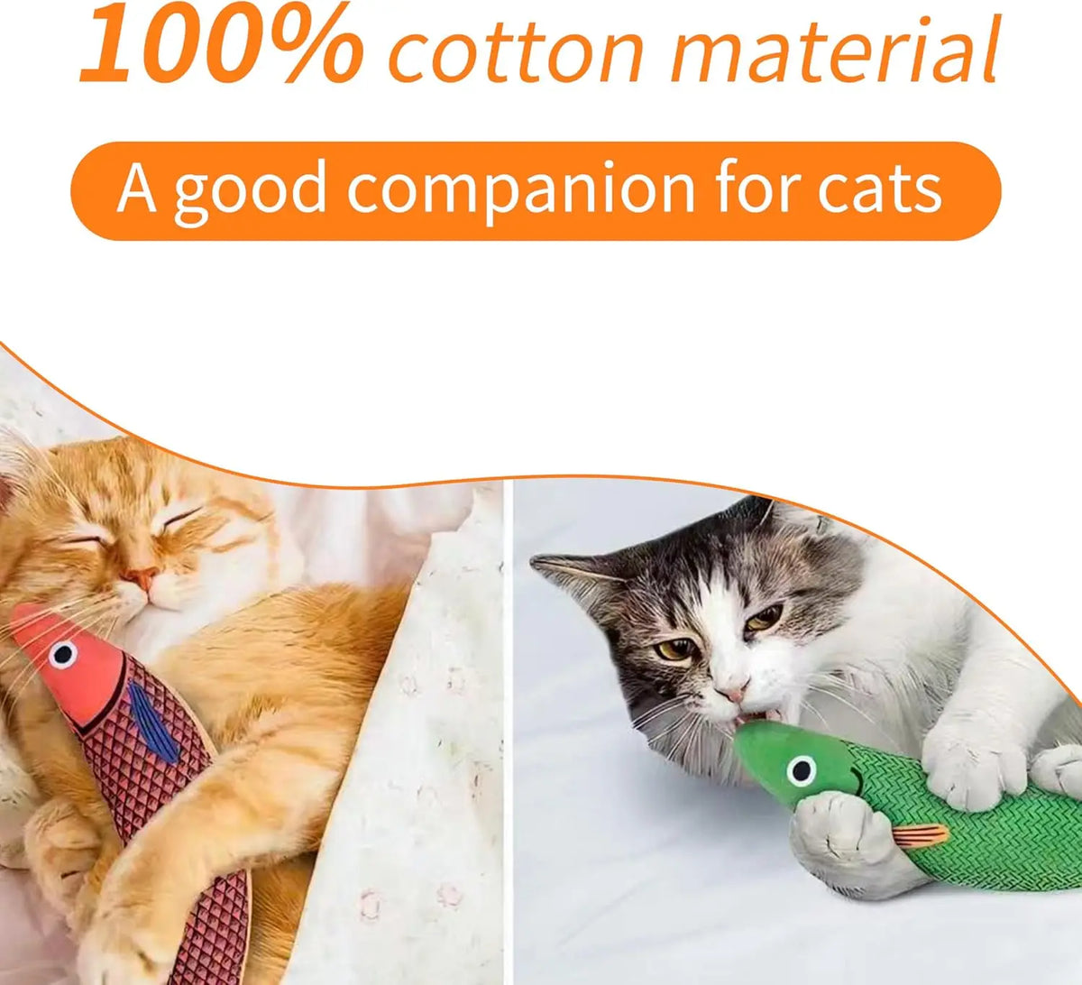 Interactive Catnip Fish Toy with Crinkle Sound 🐱🐟✨