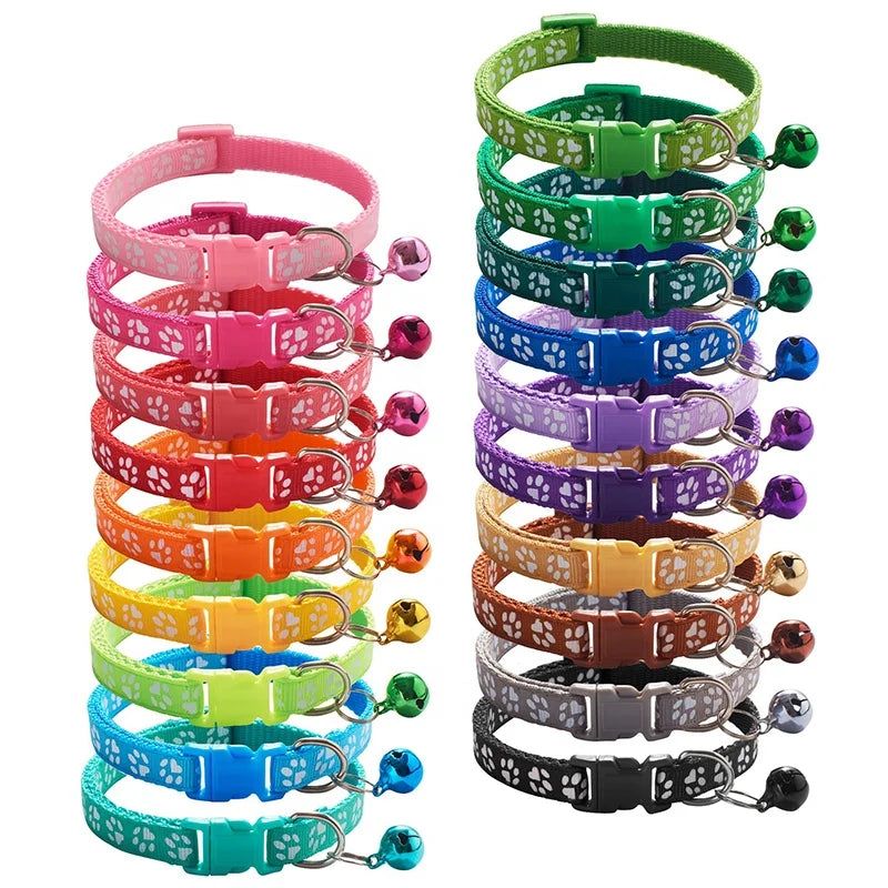 Durable Pet Collar with Bell – 19 Colors 🐶🐱🔔✨