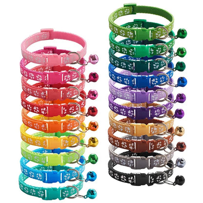 Durable Pet Collar with Bell – 19 Colors 🐶🐱🔔✨