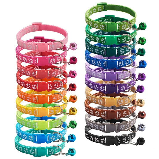 Durable Pet Collar with Bell – 19 Colors 🐶🐱🔔✨