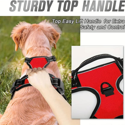 No-Pull Reflective Dog Harness with Control Handle 🐶🦮✨