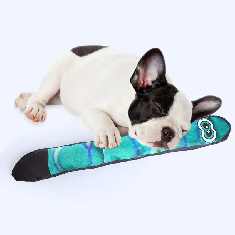 Cartoon Snake Squeaky Dog Toy with Big Eyes 🐶🐍✨