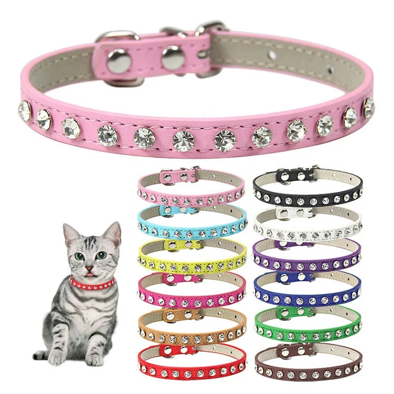 Luxury Rhinestone Pet Collar for Cats & Small Dogs 🐶🐱💎✨