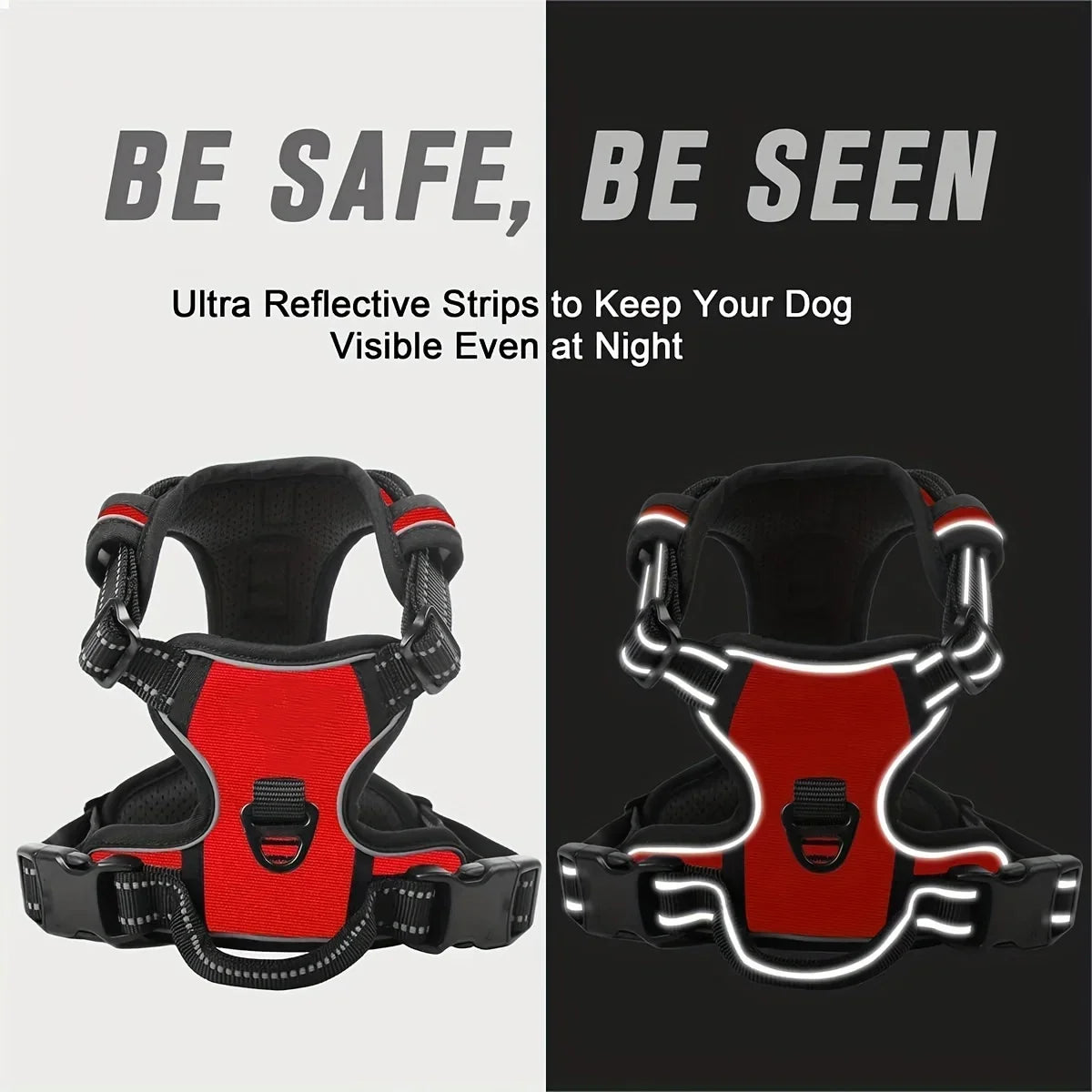 No-Pull Reflective Dog Harness with Control Handle 🐶🦮✨