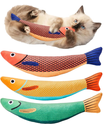 Interactive Catnip Fish Toy with Crinkle Sound 🐱🐟✨
