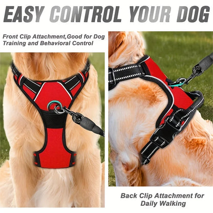 No-Pull Reflective Dog Harness with Control Handle 🐶🦮✨