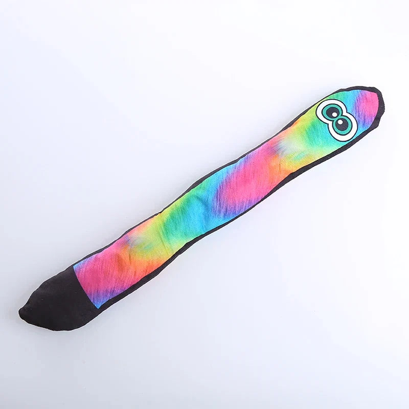 Cartoon Snake Squeaky Dog Toy with Big Eyes 🐶🐍✨