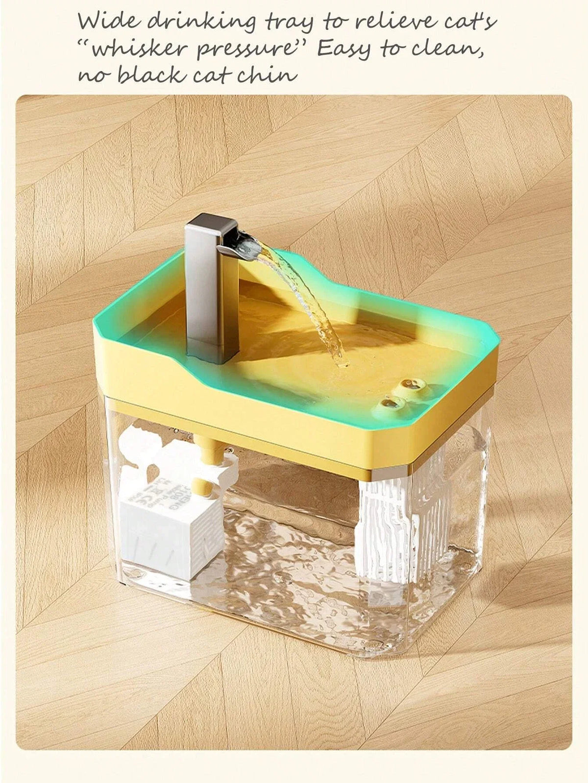 Cat Water Fountain Auto Filter Transparent Cat Drinker USB Anti-Dry Burning Recirculate Filtering Water Dispenser with Pump petbloomstore
