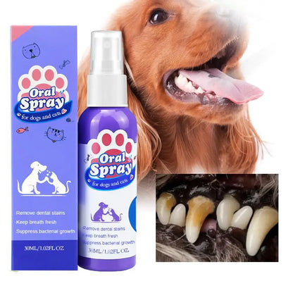 Pet Oral Care Spray – Fresh Breath & Teeth Cleaning 🐶🦷✨ pawfectly