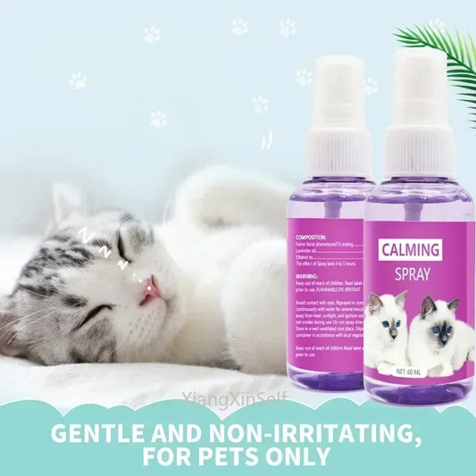 60ml calming spray Feline anti stress pheromone emotional soothing spray Health Cleaning Supplies for Cats petbloomstore