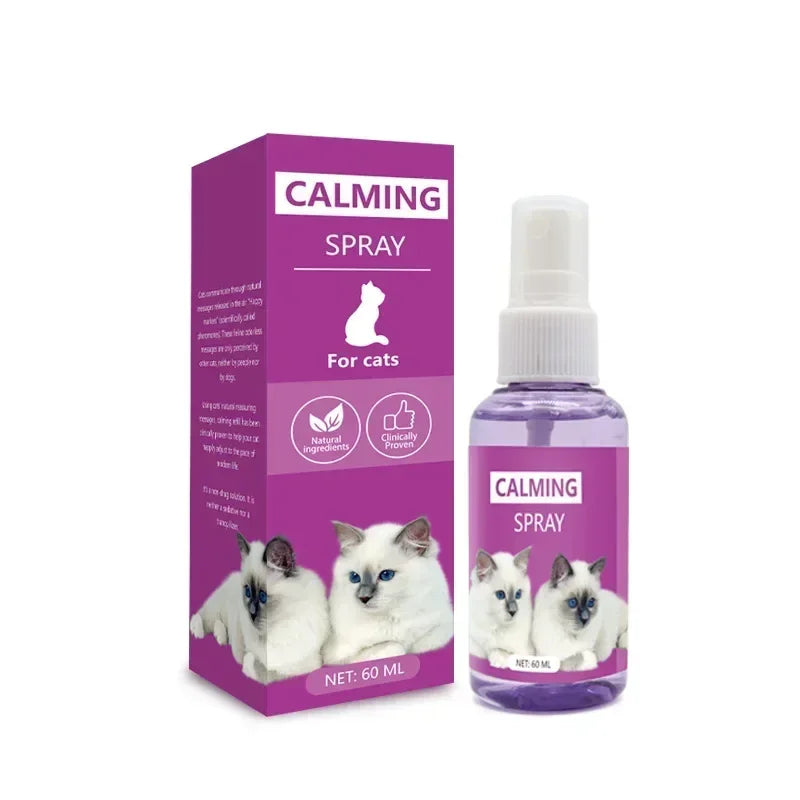 60ml calming spray Feline anti stress pheromone emotional soothing spray Health Cleaning Supplies for Cats petbloomstore