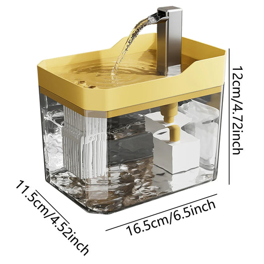 Cat Water Fountain Auto Filter Transparent Cat Drinker USB Anti-Dry Burning Recirculate Filtering Water Dispenser with Pump petbloomstore