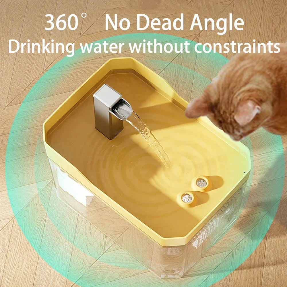 Cat Water Fountain Auto Filter Transparent Cat Drinker USB Anti-Dry Burning Recirculate Filtering Water Dispenser with Pump petbloomstore