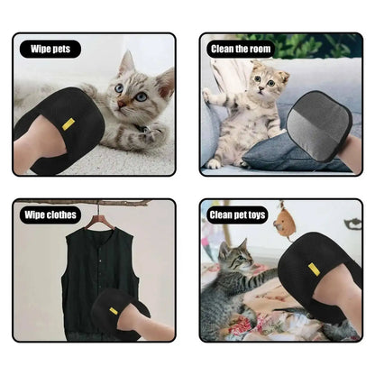 Pet Hair Removal Tool Reusable Static Removal Gloves, Double-Sided Grooming Gloves for Pets, Removes Pet Fur Hair for Carpets petbloomstore