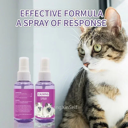 60ml calming spray Feline anti stress pheromone emotional soothing spray Health Cleaning Supplies for Cats petbloomstore