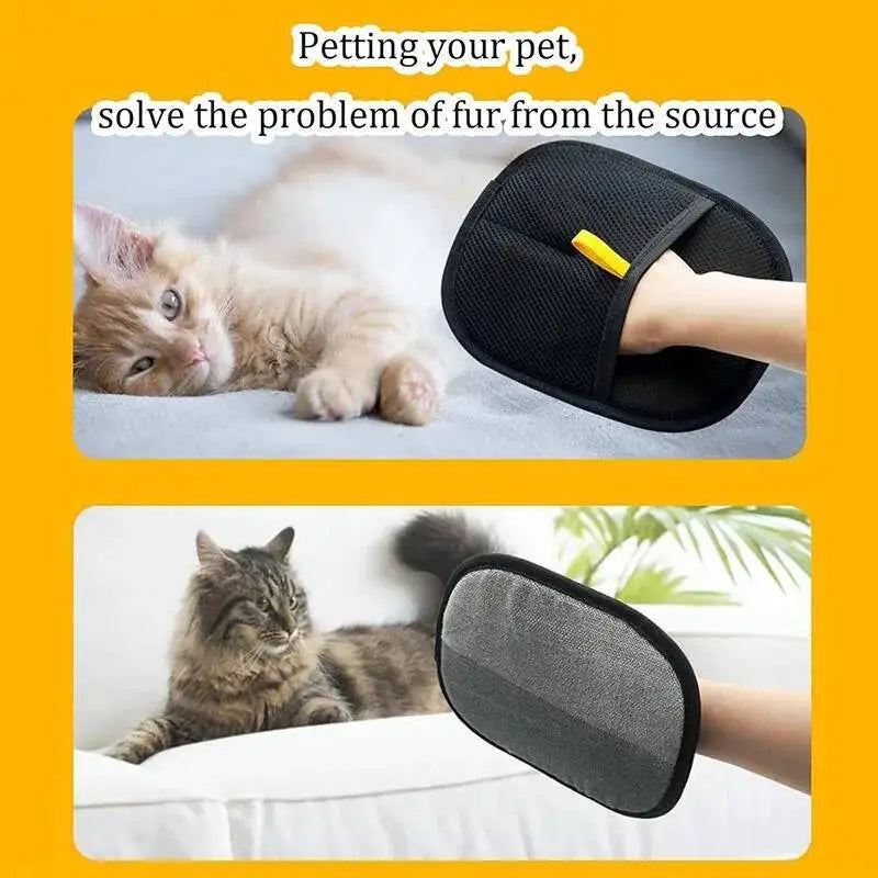 Pet Hair Removal Tool Reusable Static Removal Gloves, Double-Sided Grooming Gloves for Pets, Removes Pet Fur Hair for Carpets petbloomstore