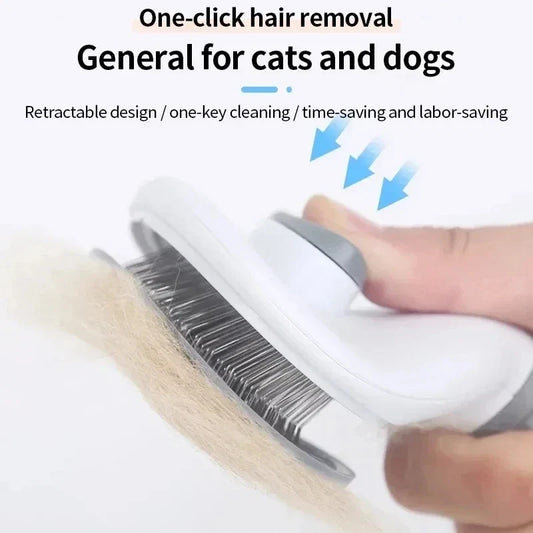 Self-Cleaning Pet Grooming Brush for Dogs & Cats 🐶🐱🪮✨ petbloomstore