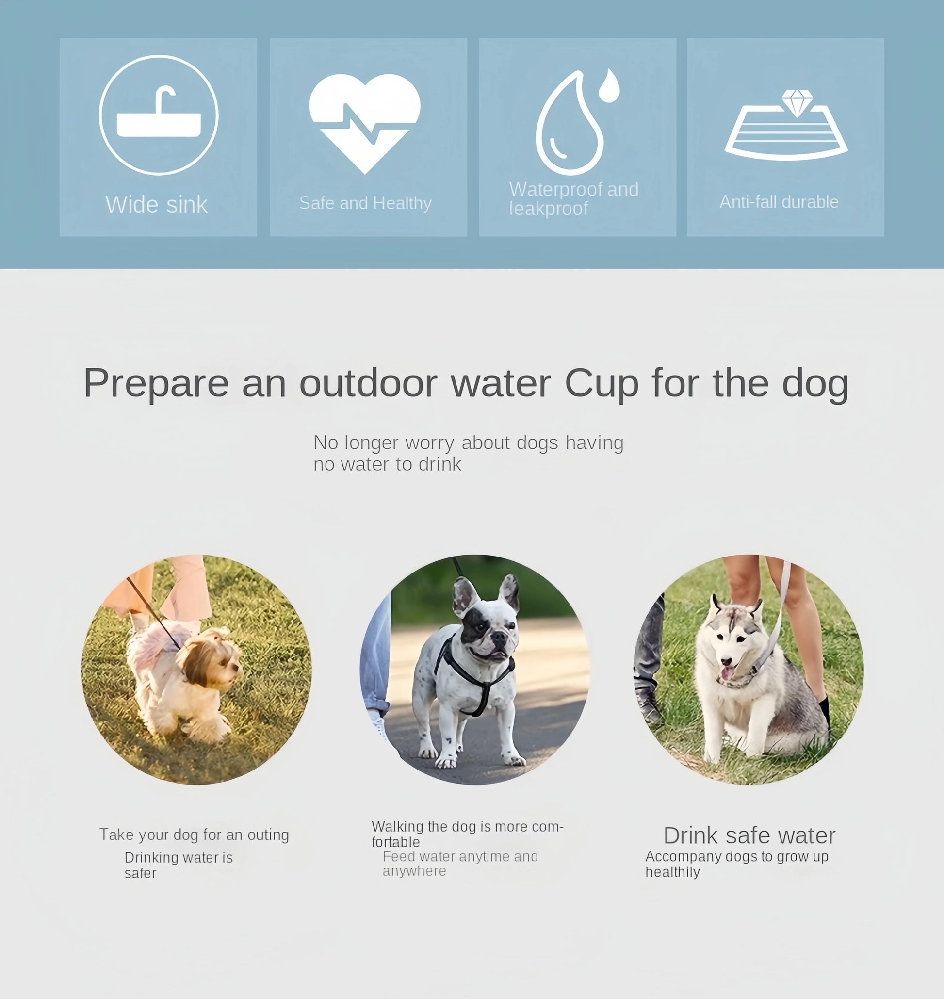 Portable Dog Cat Water Bottle with Storage Food and Water Container for Puppy Pets Dogs Feeder Bowl Outdoor Travel Pet Supplies petbloomstore