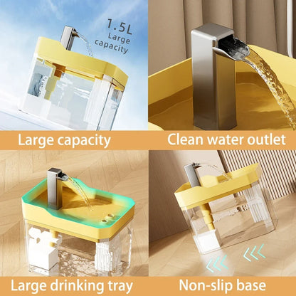 Cat Water Fountain Auto Filter Transparent Cat Drinker USB Anti-Dry Burning Recirculate Filtering Water Dispenser with Pump petbloomstore