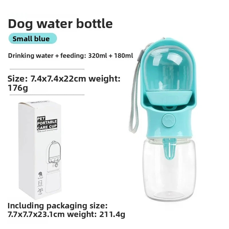 Portable Dog Cat Water Bottle with Storage Food and Water Container for Puppy Pets Dogs Feeder Bowl Outdoor Travel Pet Supplies petbloomstore