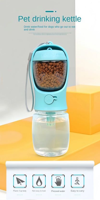 Portable Dog Cat Water Bottle with Storage Food and Water Container for Puppy Pets Dogs Feeder Bowl Outdoor Travel Pet Supplies petbloomstore