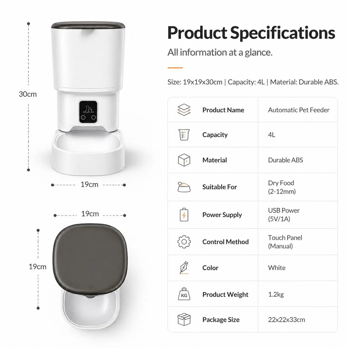 4L Smart Automatic Pet Feeder with App Control for Cats & Small Dogs 🐱🐶📱✨ petbloomstore
