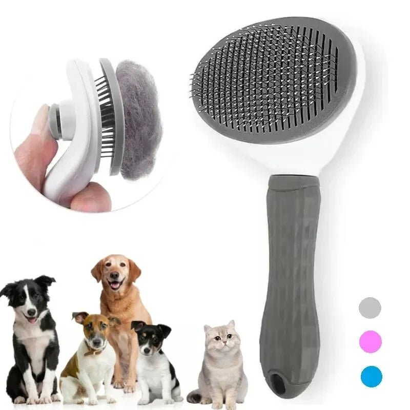 Self-Cleaning Pet Grooming Brush for Dogs & Cats 🐶🐱🪮✨ petbloomstore