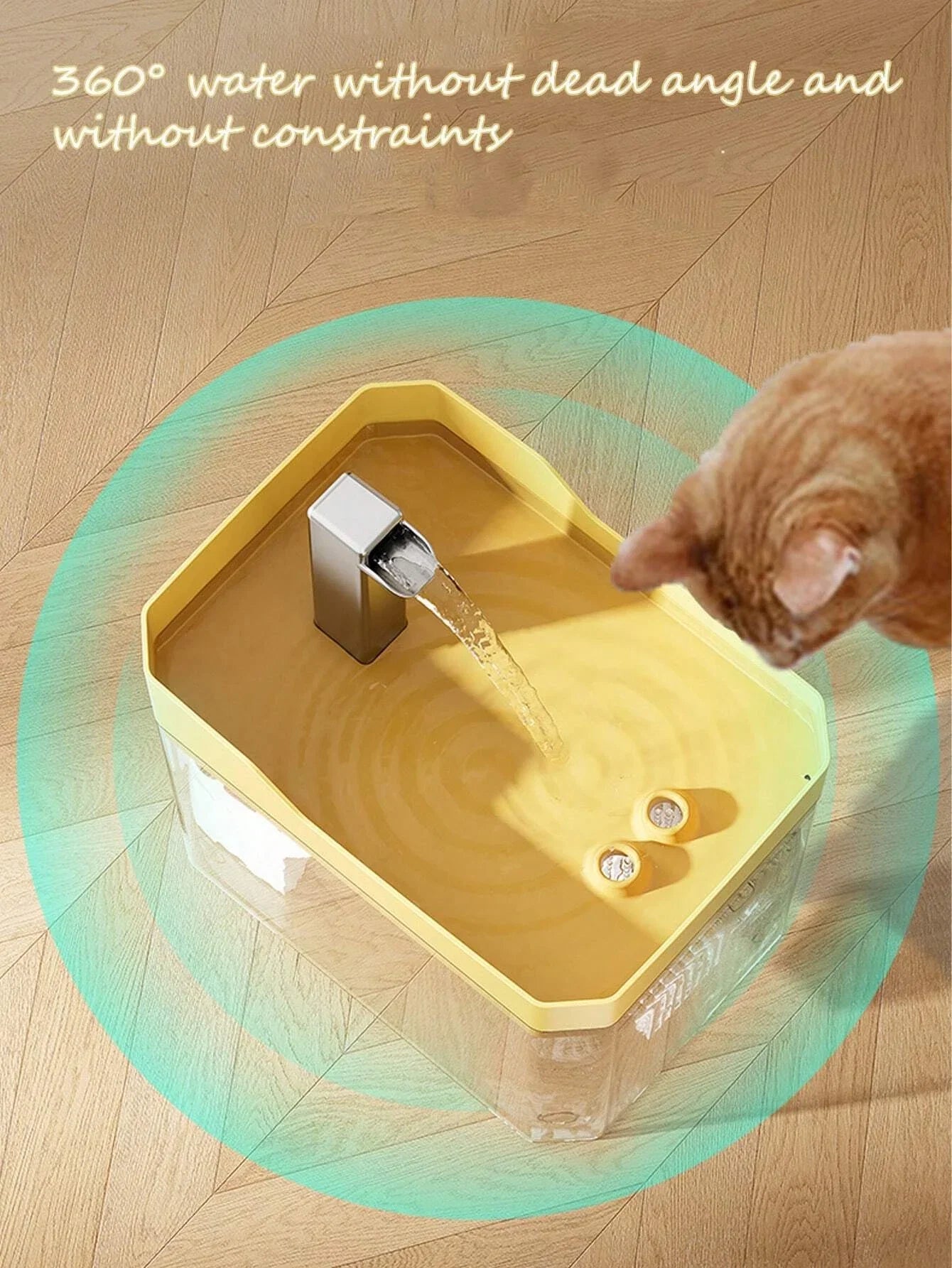 Cat Water Fountain Auto Filter Transparent Cat Drinker USB Anti-Dry Burning Recirculate Filtering Water Dispenser with Pump petbloomstore