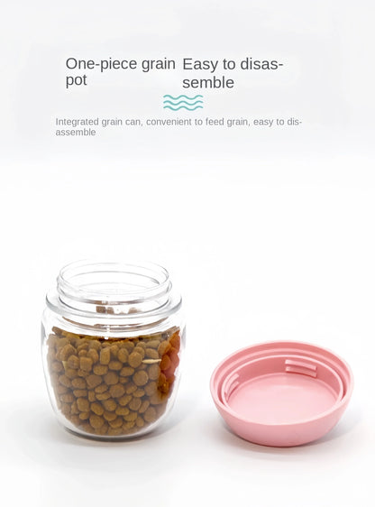 Portable Dog Cat Water Bottle with Storage Food and Water Container for Puppy Pets Dogs Feeder Bowl Outdoor Travel Pet Supplies petbloomstore