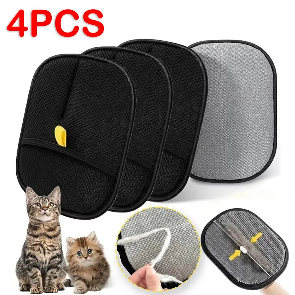 Pet Hair Removal Tool Reusable Static Removal Gloves, Double-Sided Grooming Gloves for Pets, Removes Pet Fur Hair for Carpets petbloomstore