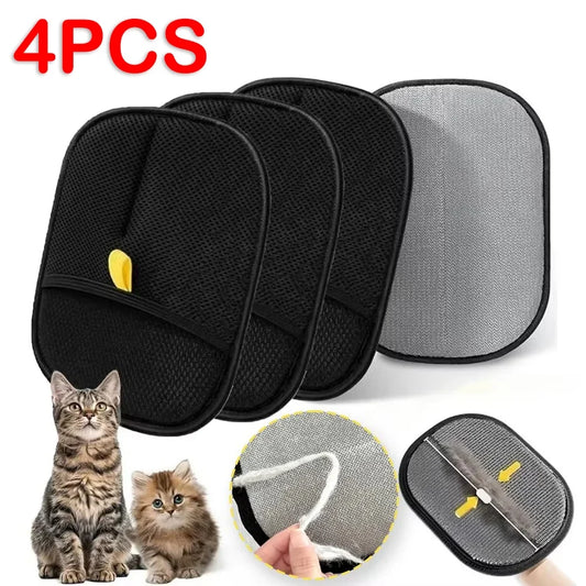 Pet Hair Removal Tool Reusable Static Removal Gloves, Double-Sided Grooming Gloves for Pets, Removes Pet Fur Hair for Carpets petbloomstore