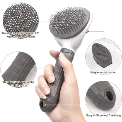 Self-Cleaning Pet Grooming Brush for Dogs & Cats 🐶🐱🪮✨ petbloomstore