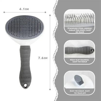 Self-Cleaning Pet Grooming Brush for Dogs & Cats 🐶🐱🪮✨ petbloomstore