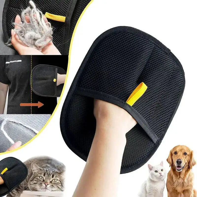 Pet Hair Removal Tool Reusable Static Removal Gloves, Double-Sided Grooming Gloves for Pets, Removes Pet Fur Hair for Carpets petbloomstore