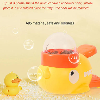 Yellow Duck-Shaped Interactive Cat Treat Dispenser Durable Plastic Training Dog Toy Puzzle Slow Feeder Dog Self-pleasure Toy petbloomstore
