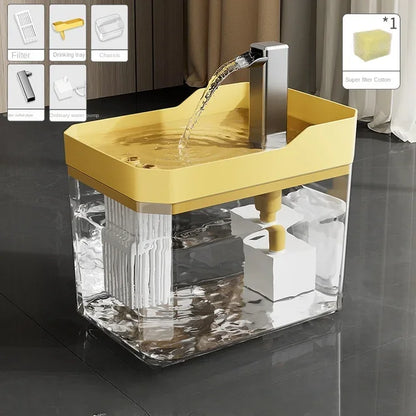 Cat Water Fountain Auto Filter Transparent Cat Drinker USB Anti-Dry Burning Recirculate Filtering Water Dispenser with Pump petbloomstore