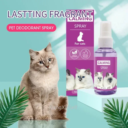 60ml calming spray Feline anti stress pheromone emotional soothing spray Health Cleaning Supplies for Cats petbloomstore