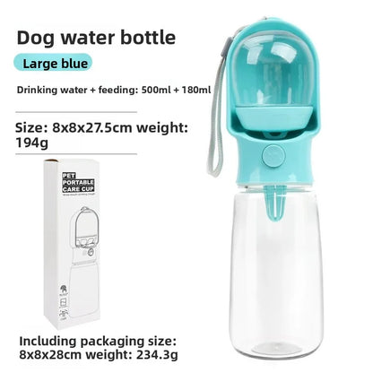Portable Dog Cat Water Bottle with Storage Food and Water Container for Puppy Pets Dogs Feeder Bowl Outdoor Travel Pet Supplies petbloomstore