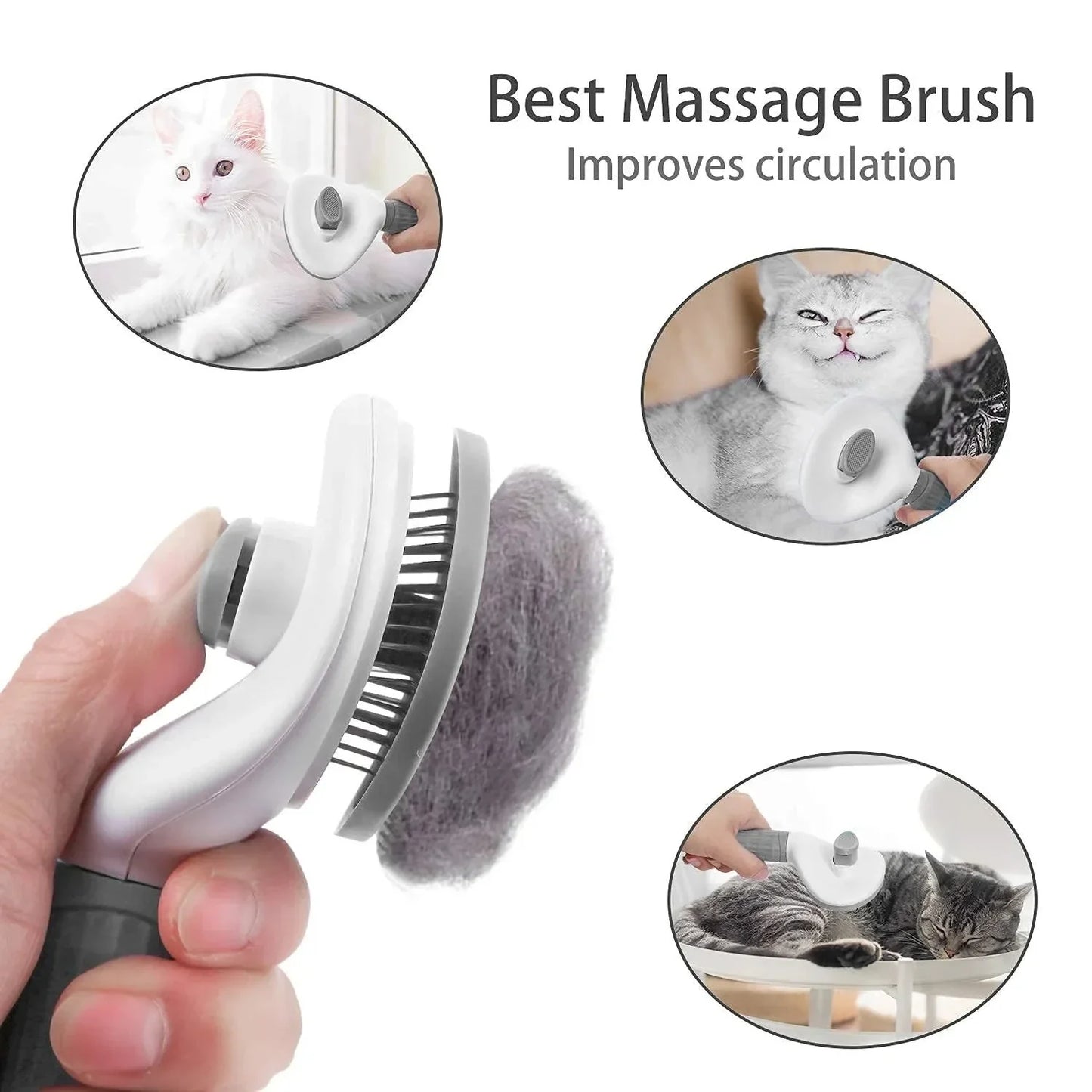Self-Cleaning Pet Grooming Brush for Dogs & Cats 🐶🐱🪮✨ petbloomstore