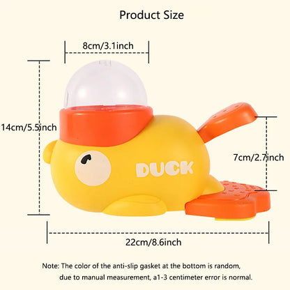 Yellow Duck-Shaped Interactive Cat Treat Dispenser Durable Plastic Training Dog Toy Puzzle Slow Feeder Dog Self-pleasure Toy petbloomstore