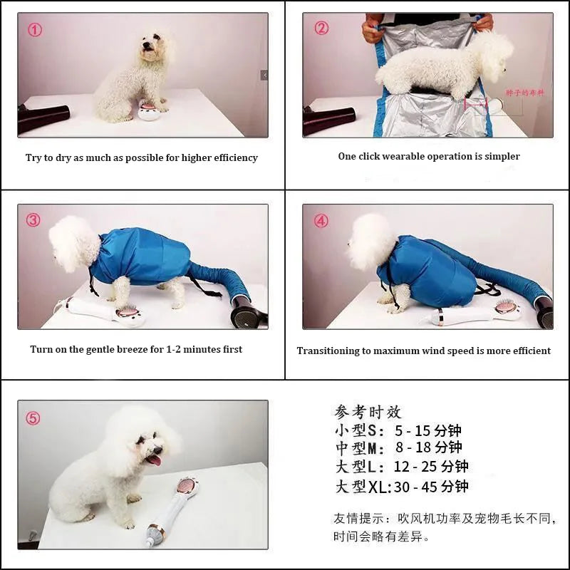Pet Drying Bag for Cats & Dogs 🐱🐶💨✨