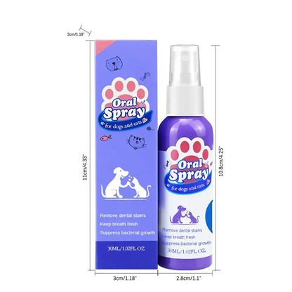 Pet Oral Care Spray – Fresh Breath & Teeth Cleaning 🐶🦷✨ pawfectly