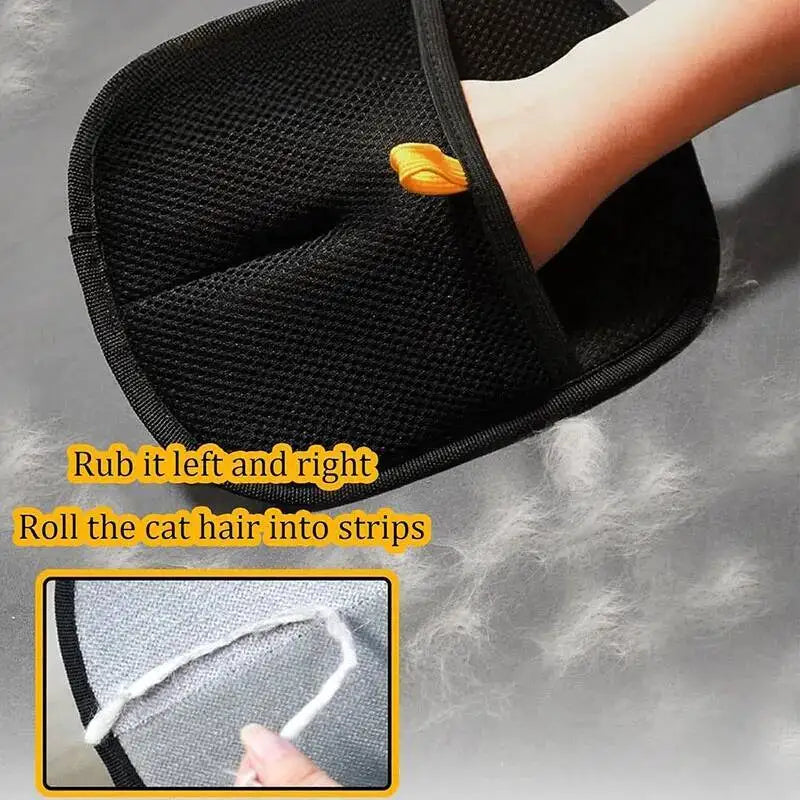 Pet Hair Removal Tool Reusable Static Removal Gloves, Double-Sided Grooming Gloves for Pets, Removes Pet Fur Hair for Carpets petbloomstore
