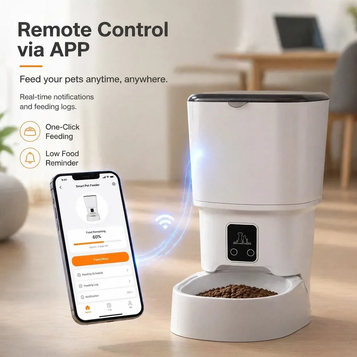 4L Smart Automatic Pet Feeder with App Control for Cats & Small Dogs 🐱🐶📱✨ petbloomstore